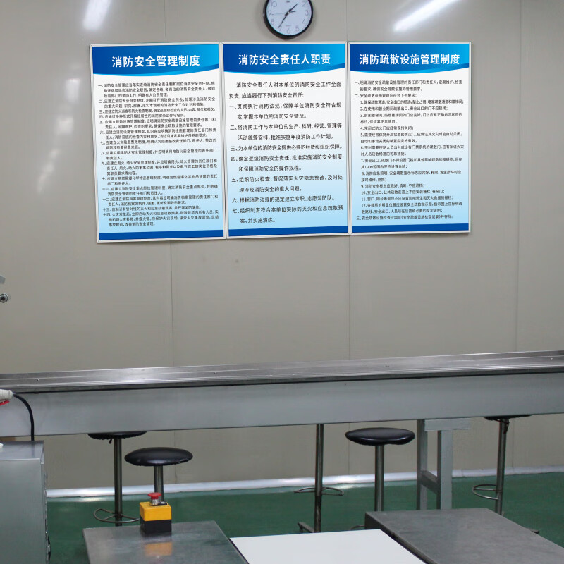 溪沫消防安全生產管理規(guī)章制度牌工廠檢查倉庫車間安全制度操作規(guī)程上